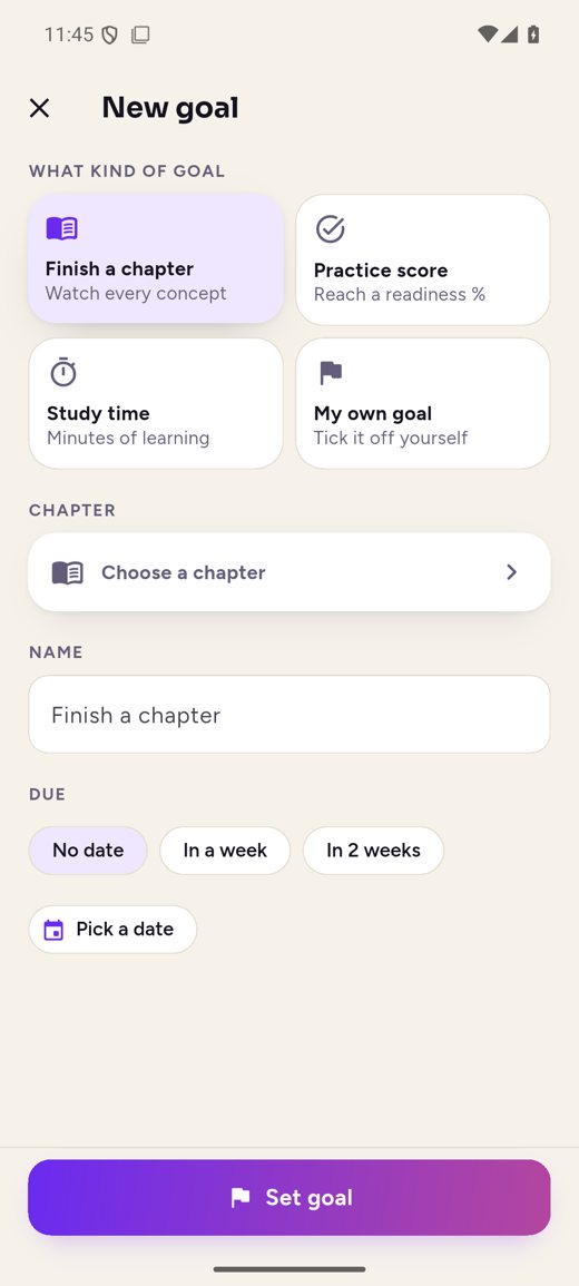 Set a goal