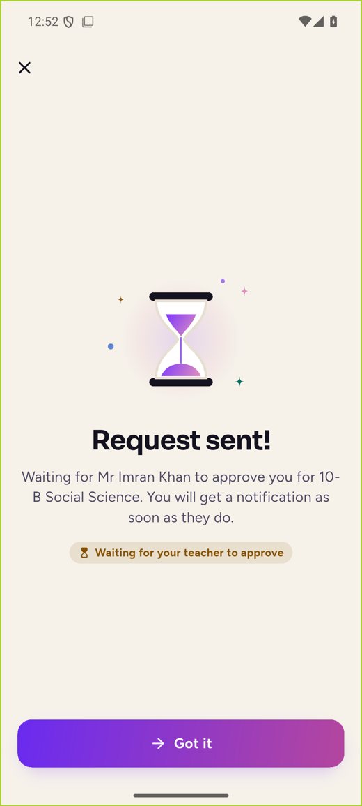 Teacher approval